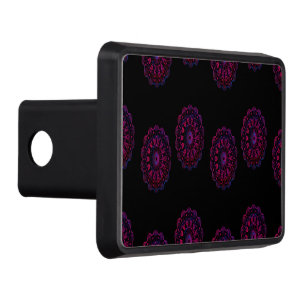 pink and blue mandala hitch cover