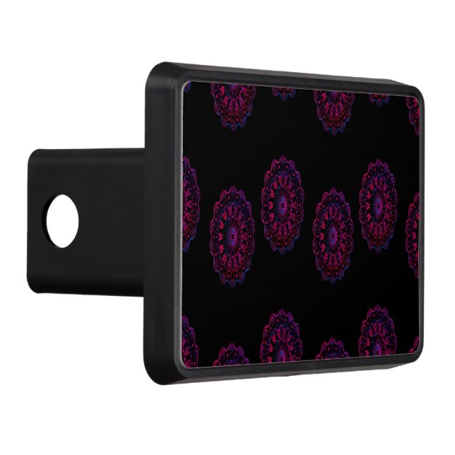 pink and blue mandala hitch cover (Right)