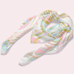 Pink and Blue Marble Swirls Pattern Scarf<br><div class="desc">Stylish and chic marble swirls pattern in beautiful pink,  blue,  and gold.</div>