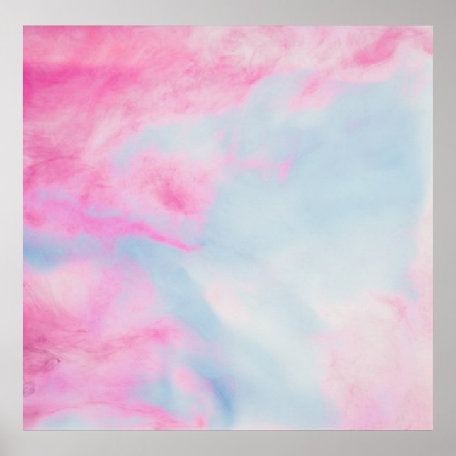 PINK AND BLUE MARBLED BACKGROUND POSTER (Front)