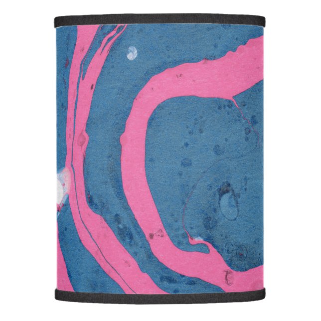 Pink And Blue Marbleized Lamp Shade (Front)