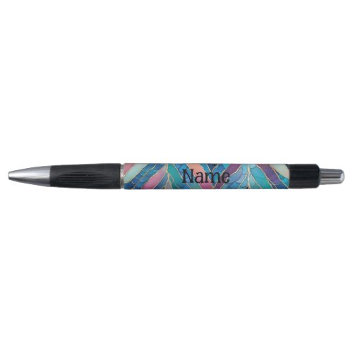 Pink And Blue Mermaid Tail Scales Print Name Pen