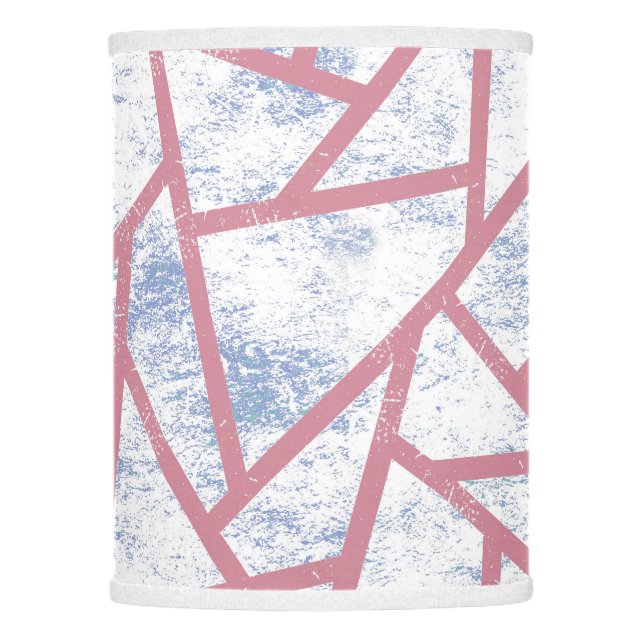 Pink and blue mosaic pattern lamp shade (Front)