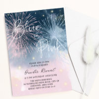 Pink and Blue Night Sky Firecracker Gender Reveal