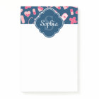 Pink and Blue Nurse Pattern with Monogram