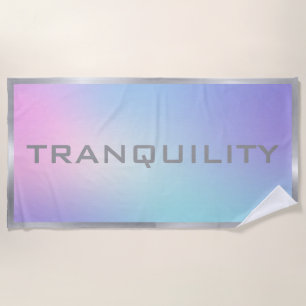 Pink and blue ombre silver frame yoga mat