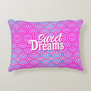 Pink and Blue Ombre Sweet Dreams Accent Pillow