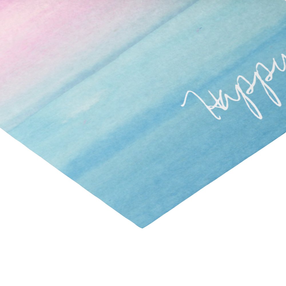 Discover Pink and Blue Ombre Watercolor | Happy Birthday Tissue Paper