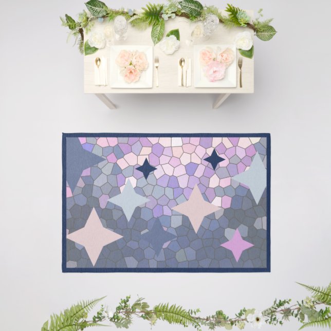 Pink and Blue Outdoor Rug (Insitu (Wedding 2))