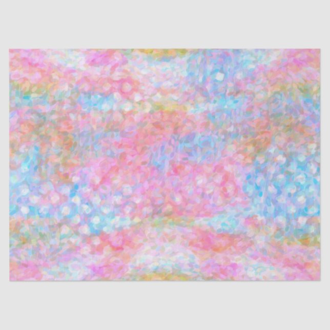 Pink and Blue Pastel Awesome Pattern Tissue Paper (Front)