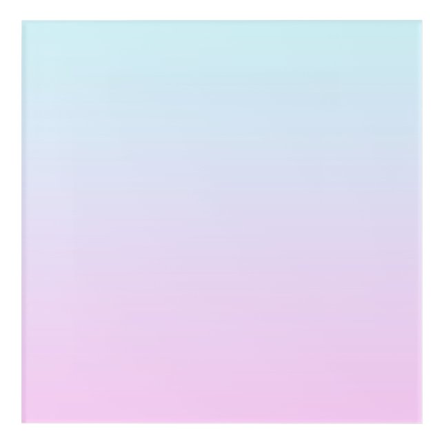 Pink and blue pastel gradient background acrylic print (Front)
