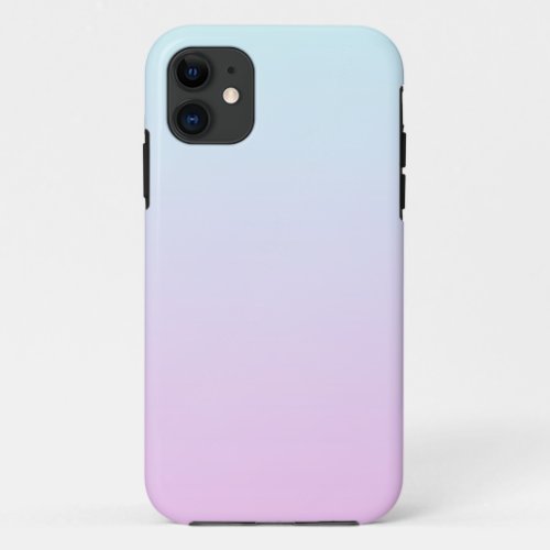 Pink and blue pastel gradient background iPhone 11 case