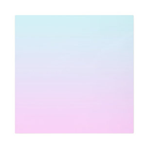 Pink and blue pastel gradient background metal print