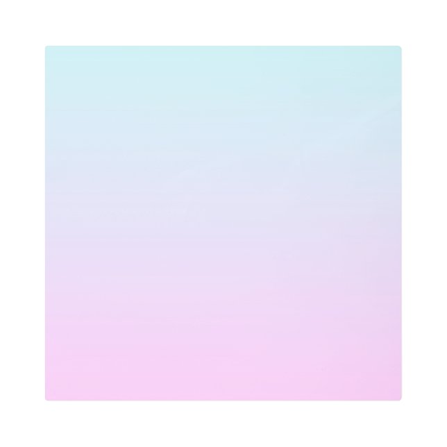 Pink and blue pastel gradient background metal print (Front)