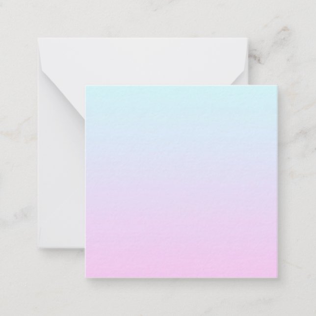 Pink and blue pastel gradient background note card (Front)