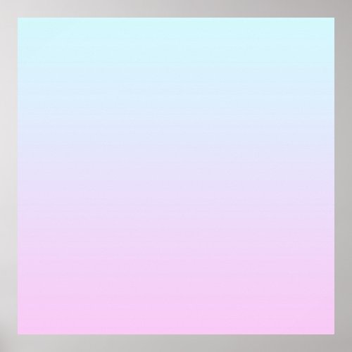 Pink and blue pastel gradient background poster