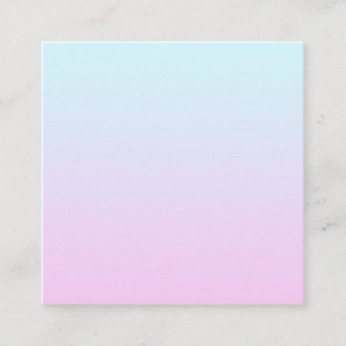 Pink and blue pastel gradient background square business card