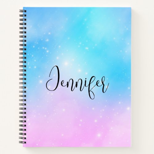 Pink and Blue Pastel Gradient Sky Notebook