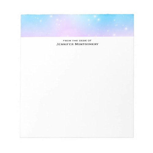 Pink and Blue Pastel Gradient Sky Notepad