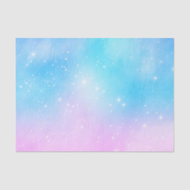  Pink and Blue Pastel Gradient Sky Tissue Paper (Front)
