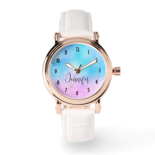 Pink and Blue Pastel Gradient Sky Watch