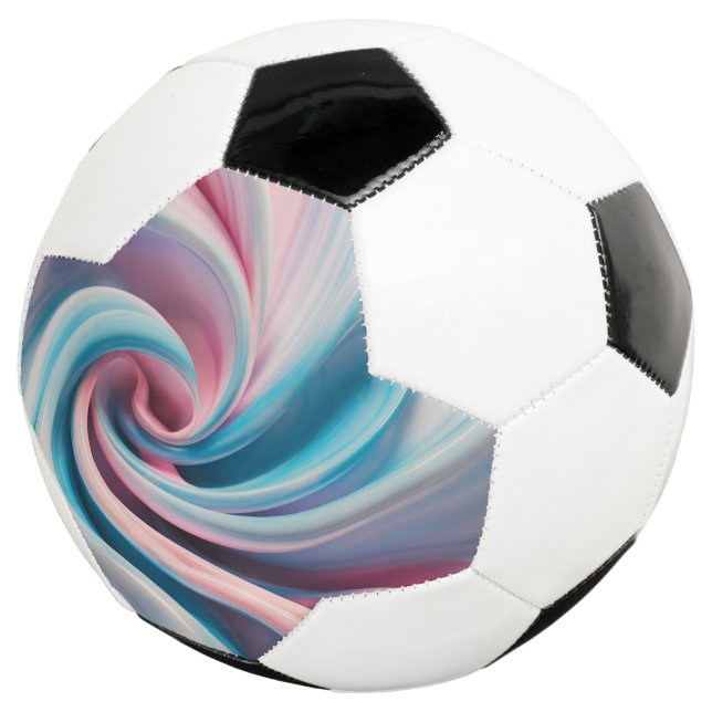 Pink and Blue Pastel Marble | Soccer Ball (Three Quarter)