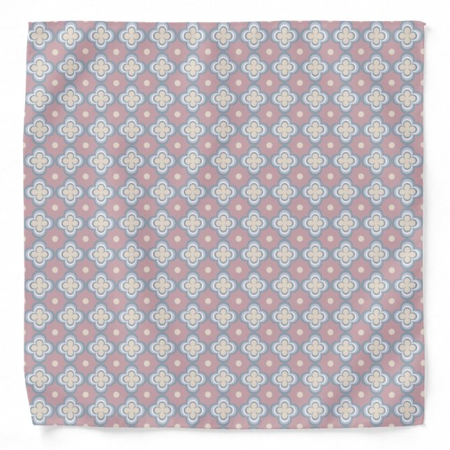 Pink and Blue Pattern Bandana (Front)
