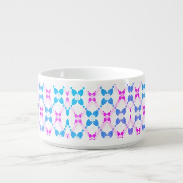 Pink and Blue pattern Chili Bowl (Center)