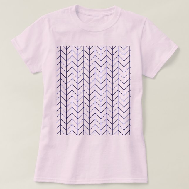 Pink and blue pattern T-shirt (Design Front)