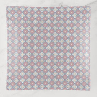 Pink and Blue Pattern Trinket Tray