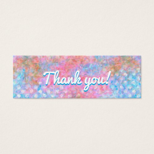 Pink and Blue PatternThank You card for volunteers