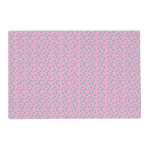 Pink and Blue Paws Pet Laminated Bowl Mat