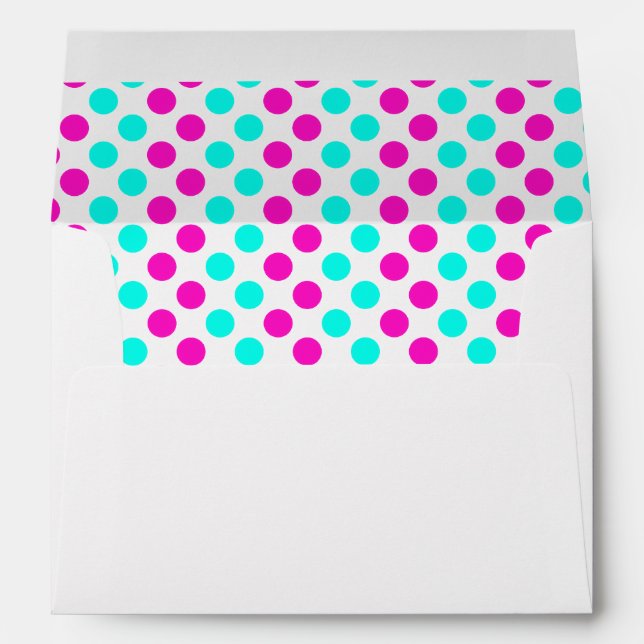 Pink and Blue Polka Dots Envelope (Back (Bottom))