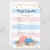 Pink and Blue Pumpkin Word Scramble Game (Front/Back)