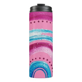 Pink And Blue Rainbow Thermal Tumbler