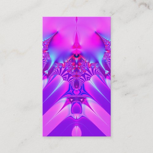 Pink and Blue Satin Fractal Business Card Templates