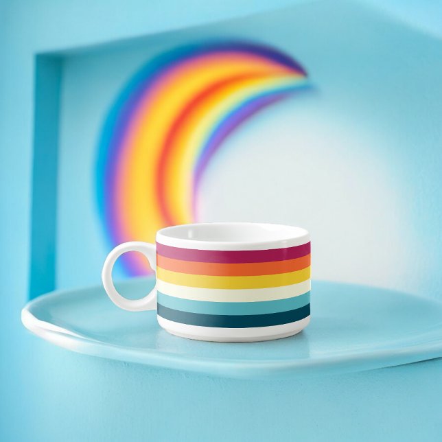 Pink and Blue Shades Stripe Bowl (Chili Bowl)