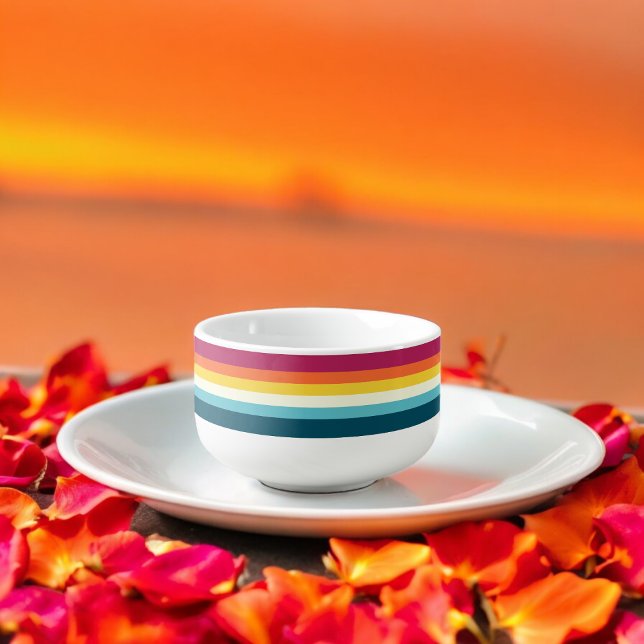 Pink and Blue Shades Stripe Soup Mug (Soup Mug)