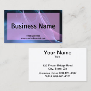 Pink and Blue Silky Streaks Business Card