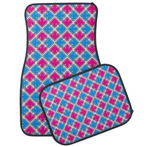 Pink and Blue Simple Arrows Car Floor Mat