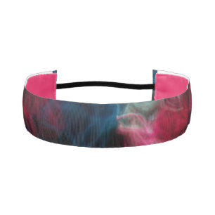 pink and blue smoke abstract athletic headband