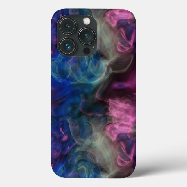 pink and blue smoke abstract Case-Mate iPhone case (Back)