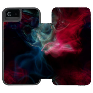 pink and blue smoke abstract iPhone SE/5/5s wallet case