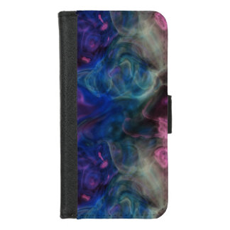 pink and blue smoke abstract iPhone 8/7 wallet case