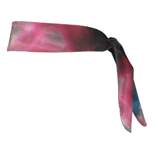 pink and blue smoke abstract tie headband