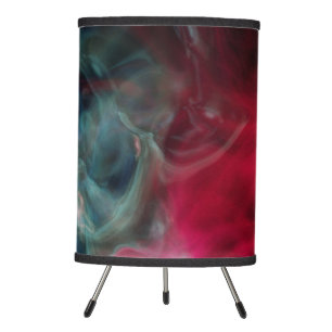 pink and blue smoke abstract tripod lamp