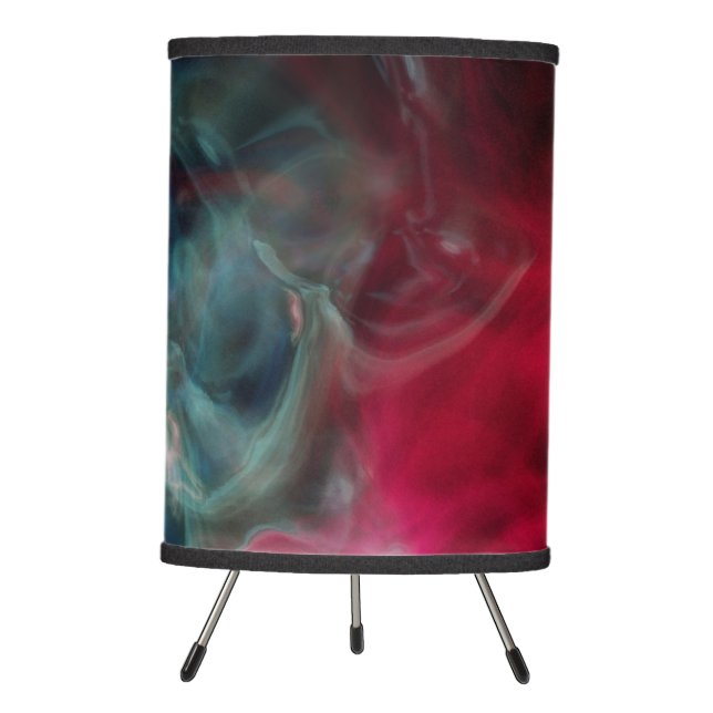 pink and blue smoke abstract tripod lamp (Front)