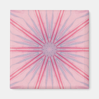 Pink and Blue Spokes Kaleidoscope Magnets