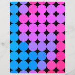 Pink and Blue Spots With Black Paper Sheet