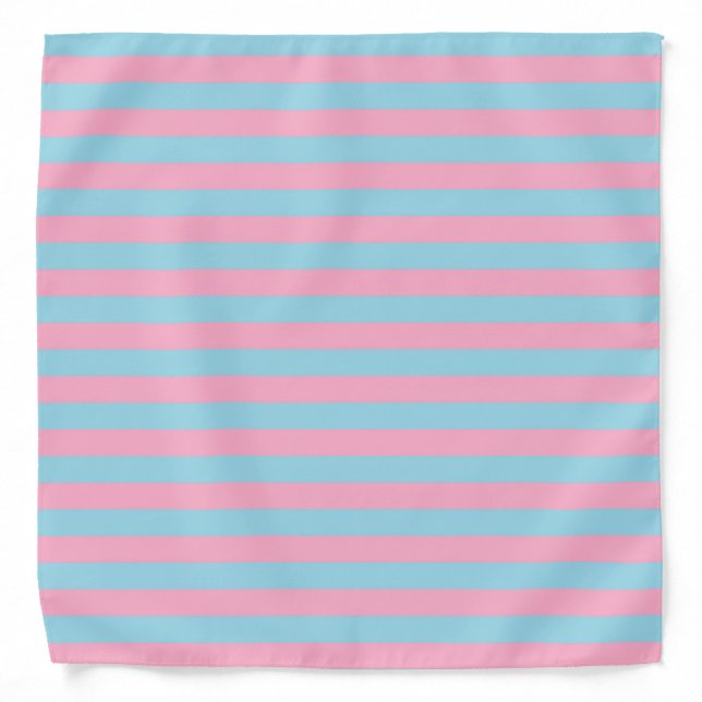 Pink and Blue Stripes Bandana (Front)